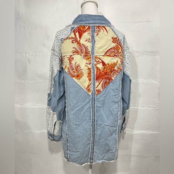 POL PATCHWORK BUTTON SHIRT - Picture 12 of 16